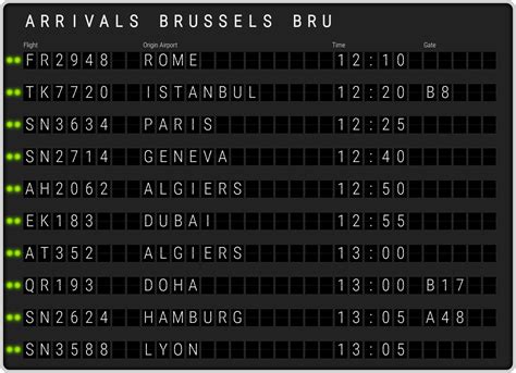 Brussels Airport BRU: Live Arrivals, Departures & Flight Status .